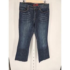 West Side Women's Blue Mid Rise Wide Leg Cotton Pockets Pants Size 10 Petite